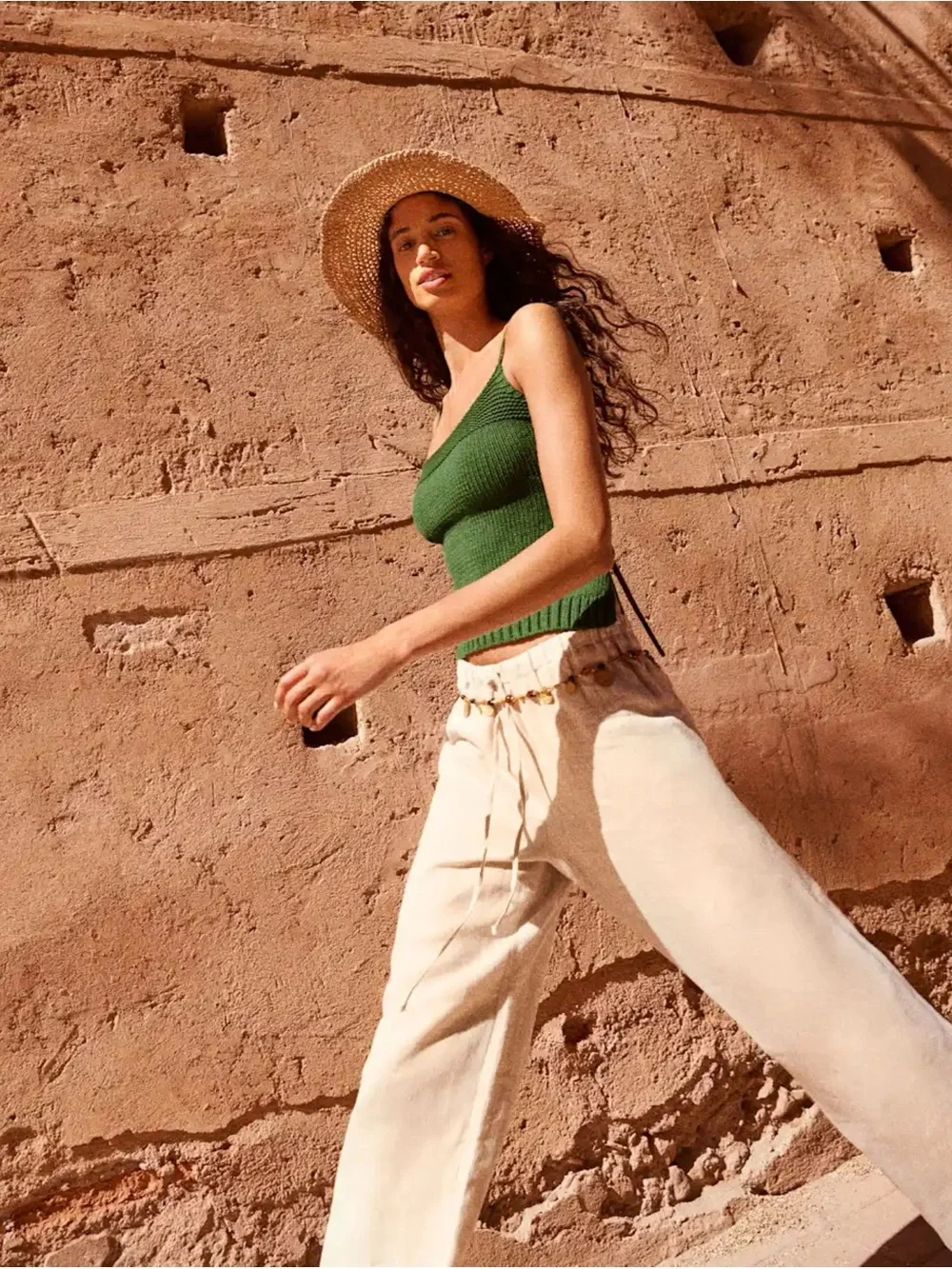 Reformation Olina Linen Pants Oatmeal XS